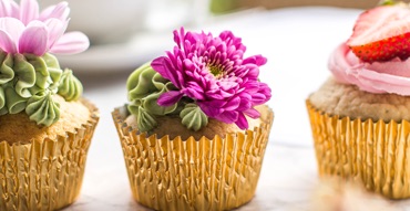 Photo of floral cupcakes